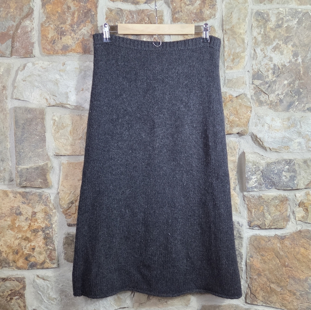 Prada Cashmere Knit Woven Midi Maxi Skirt